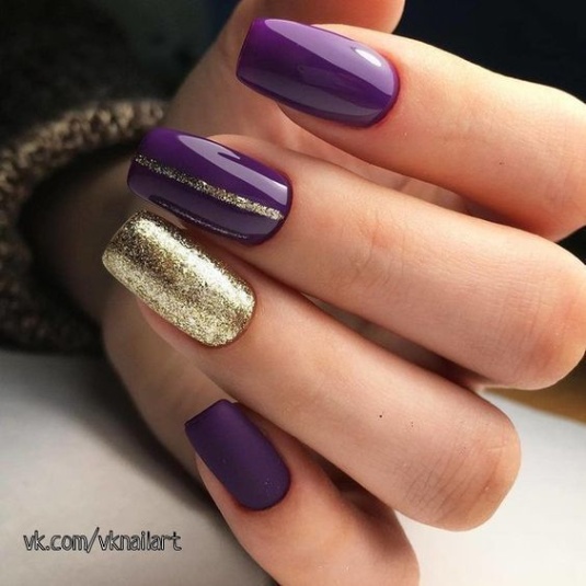 purple color nail art designs Niche Utama 2 + Beautiful Purple Nails Inspiration Photos + Trends