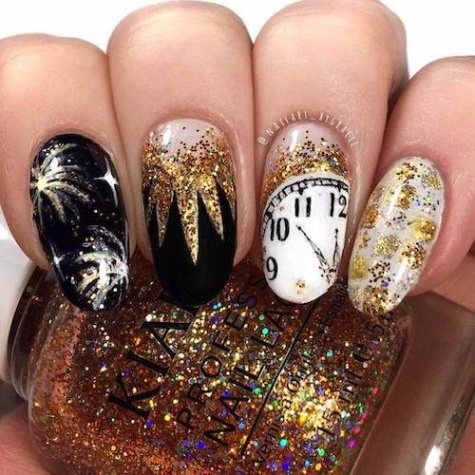 new years nail designs Niche Utama 2 + Classy Cute New Year