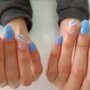 Backdate 2 Sky Blue Nails Meaning  Sky Blue Nails Design Steps