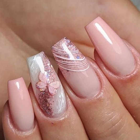 Backdate 2  Stunning Pink Glitter Nails To Glam Up Your Fingertips  The KA