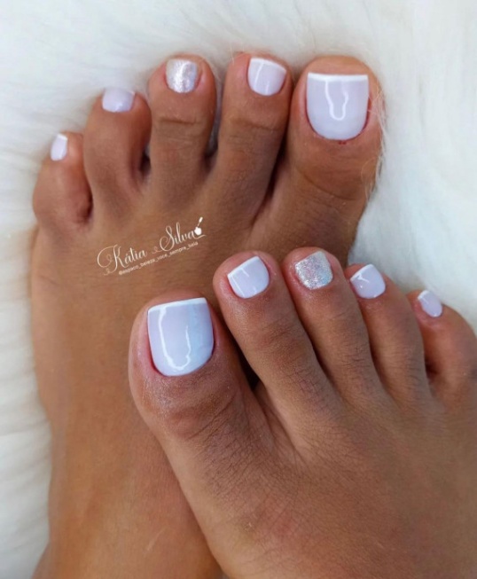 Backdate 3  Best Wedding Toe Nails : White Tip Toe Nails  - Fab Mood