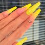 Backdate 4 Beautiful Long Yellow Nails Ideas For July