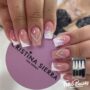 Niche Utama 1 Fofosbeauty  Pcs Short False Nails, Press On Nails Designs , Square  French White V Stones