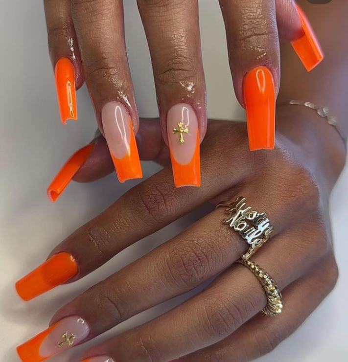 Niche Utama 2  Best Summer Orange Nail Designs - Someofthisandthat