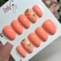 Niche Utama 2 Peach Coral Press On Nails, Peach Design Press On Nails, Peach