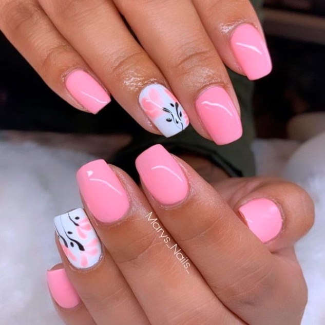 Niche Utama 2  Pink And White Nails Designs For