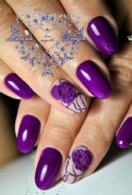 Niche Utama 2  Purple Nail Art Designs  Art And Design