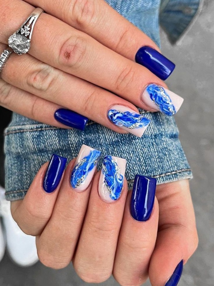 Royal Blue Nail Designs