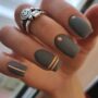 Niche Utama 2 Stylish Nail Art Designs That Pretty From Every Angle : Matte Grey